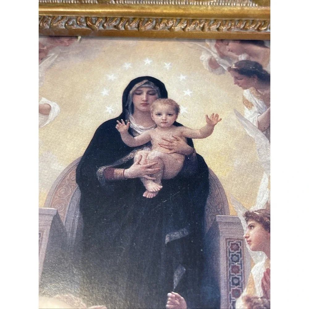 NUNS CONVENT FRAMED REGINA ANGELORUM QUEEN OF THE ANGELS 9 1/4" x  7 1/2" - Picture 3 of 11